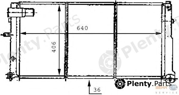  HELLA part 8MK376707-211 (8MK376707211) Radiator, engine cooling