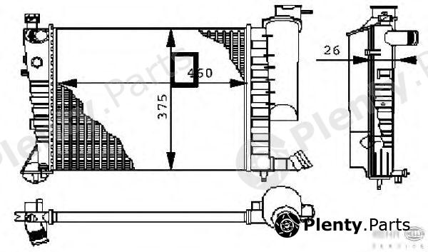  HELLA part 8MK376710-254 (8MK376710254) Radiator, engine cooling