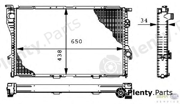  HELLA part 8MK376711-111 (8MK376711111) Radiator, engine cooling