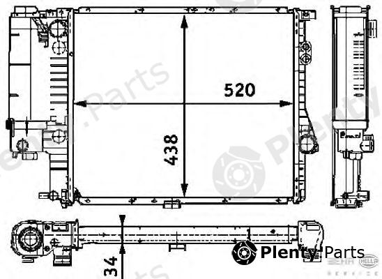  HELLA part 8MK376711-244 (8MK376711244) Radiator, engine cooling