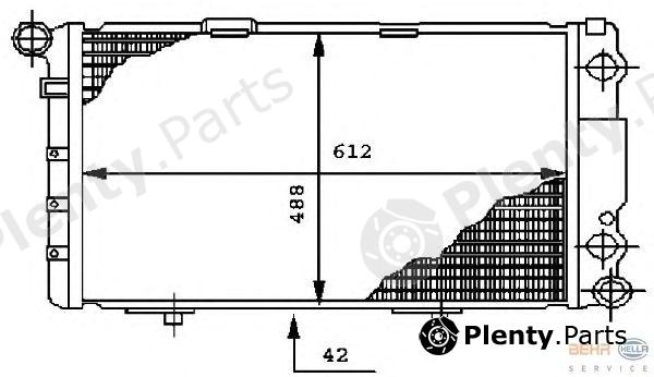  HELLA part 8MK376712-261 (8MK376712261) Radiator, engine cooling