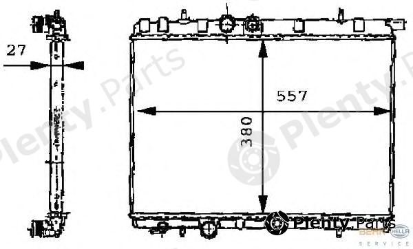  HELLA part 8MK376717-534 (8MK376717534) Radiator, engine cooling