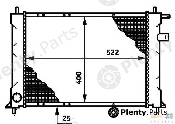  HELLA part 8MK376720-141 (8MK376720141) Radiator, engine cooling