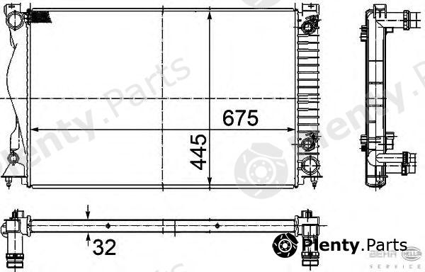  HELLA part 8MK376732501 Radiator, engine cooling