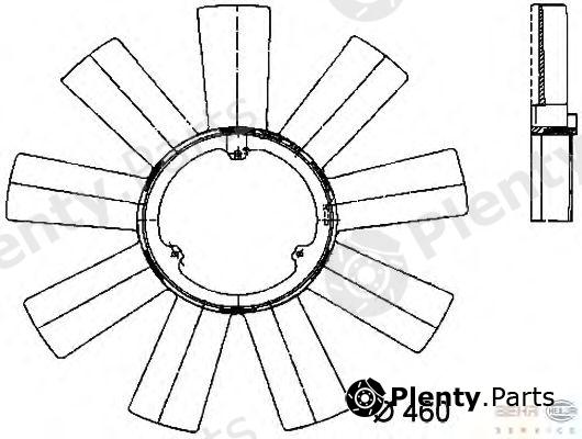  HELLA part 8MV376733-171 (8MV376733171) Fan Wheel, engine cooling