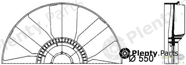  HELLA part 8MV376733-191 (8MV376733191) Fan Wheel, engine cooling