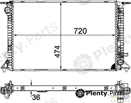  HELLA part 8MK376754-751 (8MK376754751) Radiator, engine cooling