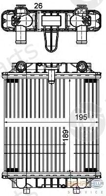  HELLA part 8MK376756-691 (8MK376756691) Radiator, engine cooling