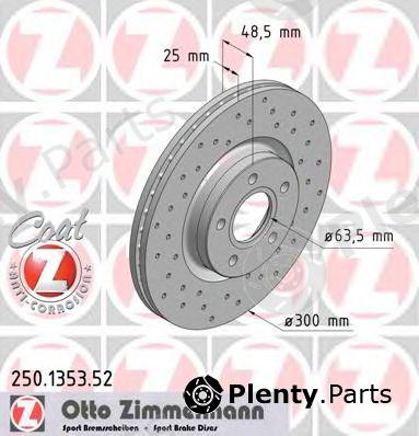  ZIMMERMANN part 250135352 Brake Disc