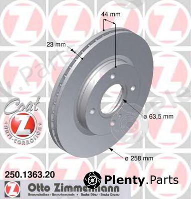  ZIMMERMANN part 250136320 Brake Disc