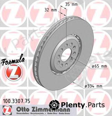  ZIMMERMANN part 100.3307.75 (100330775) Brake Disc