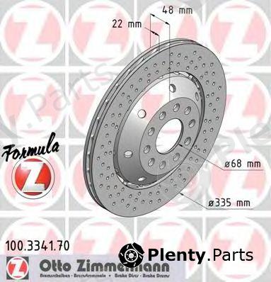  ZIMMERMANN part 100.3341.70 (100334170) Brake Disc