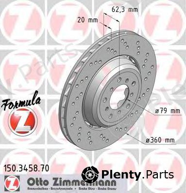  ZIMMERMANN part 150.3458.70 (150345870) Brake Disc