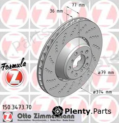  ZIMMERMANN part 150.3473.70 (150347370) Brake Disc