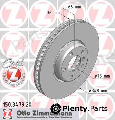  ZIMMERMANN part 150.3479.20 (150347920) Brake Disc