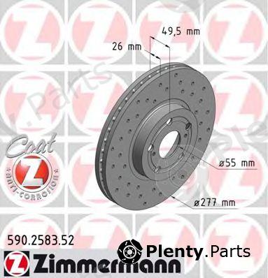  ZIMMERMANN part 590258352 Brake Disc