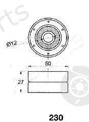  ASHIKA part 45-02-230 (4502230) Tensioner, timing belt