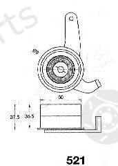  ASHIKA part 45-05-521 (4505521) Tensioner, timing belt