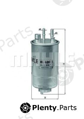  MAHLE ORIGINAL part KL630 Fuel filter