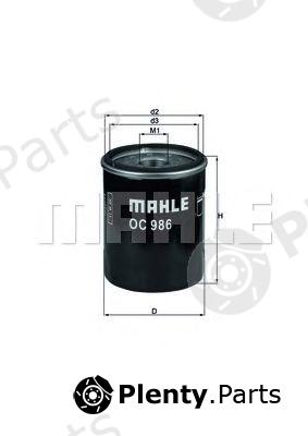  MAHLE ORIGINAL part OC986 Oil Filter