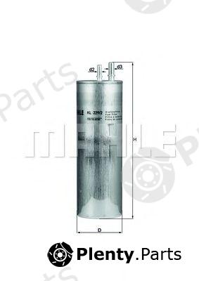  MAHLE ORIGINAL part KL229/2 (KL2292) Fuel filter