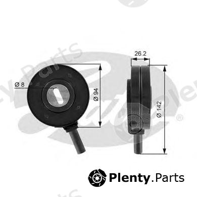  GATES part T36022 Tensioner Pulley, v-ribbed belt