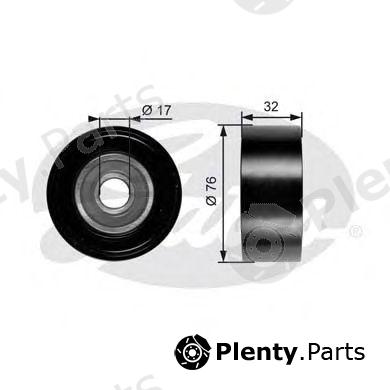  GATES part T36253 Deflection/Guide Pulley, v-ribbed belt