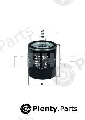  KNECHT part OC981 Oil Filter