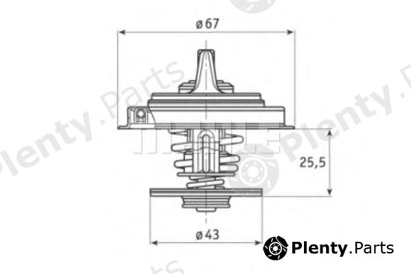  BEHR THERMOT-TRONIK part TX1887D Thermostat, coolant