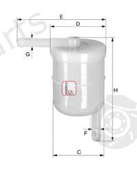 SOFIMA part S1022B Fuel filter