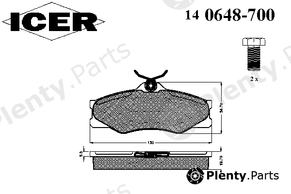  ICER part 140648-700 (140648700) Brake Pad Set, disc brake