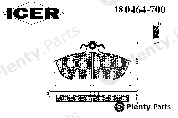  ICER part 180464-700 (180464700) Brake Pad Set, disc brake