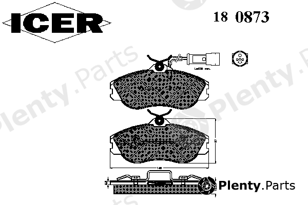  ICER part 180873 Brake Pad Set, disc brake