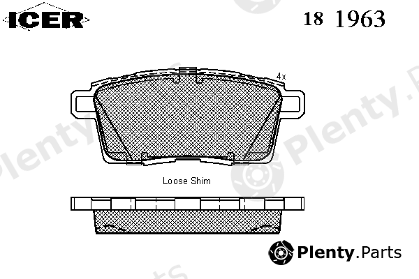  ICER part 181963 Brake Pad Set, disc brake