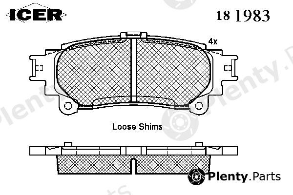  ICER part 181983 Brake Pad Set, disc brake