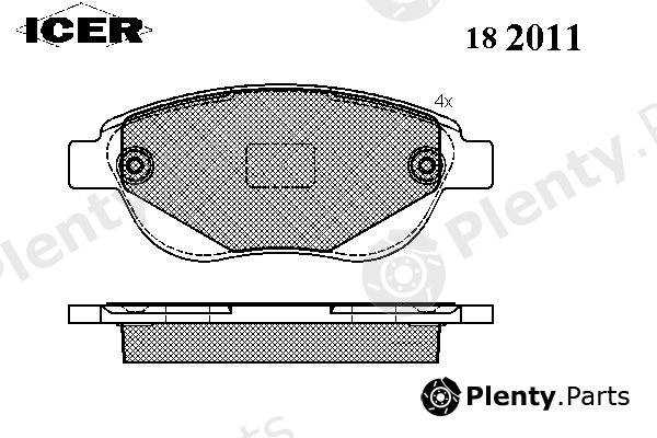  ICER part 182011 Brake Pad Set, disc brake
