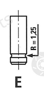  FRECCIA part R3699RCR Exhaust Valve