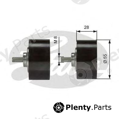  GATES part T36373 Deflection/Guide Pulley, v-ribbed belt