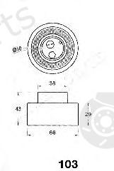  JAPANPARTS part BE-103 (BE103) Tensioner, timing belt