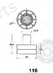  JAPANPARTS part BE-116 (BE116) Tensioner, timing belt