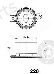  JAPANPARTS part BE-228 (BE228) Tensioner, timing belt