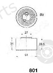  JAPANPARTS part BE-801 (BE801) Tensioner, timing belt