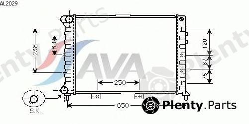  AVA QUALITY COOLING part AL2029 Radiator, engine cooling