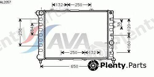  AVA QUALITY COOLING part AL2057 Radiator, engine cooling