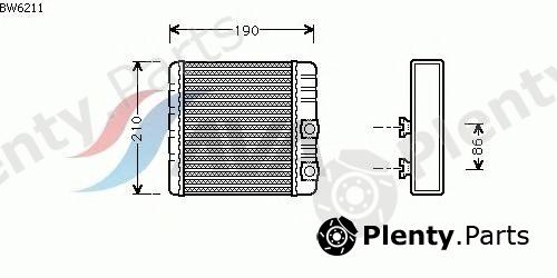  AVA QUALITY COOLING part BW6211 Heat Exchanger, interior heating