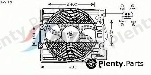  AVA QUALITY COOLING part BW7509 Fan, radiator