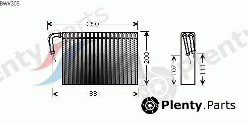  AVA QUALITY COOLING part BWV305 Evaporator, air conditioning