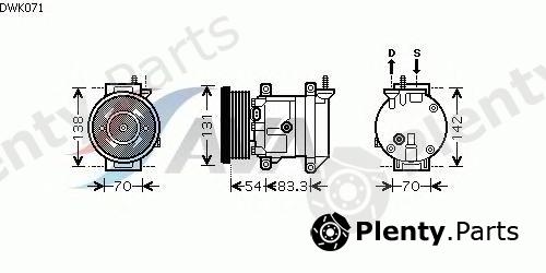  AVA QUALITY COOLING part DWK071 Compressor, air conditioning