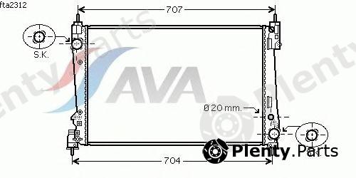  AVA QUALITY COOLING part FTA2312 Radiator, engine cooling