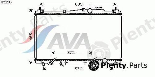  AVA QUALITY COOLING part HD2205 Radiator, engine cooling